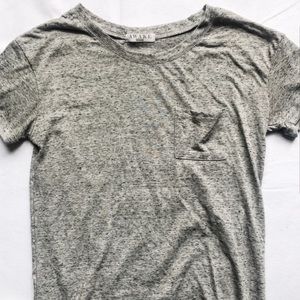 Awake Heathered Gray Pocket Tee | M